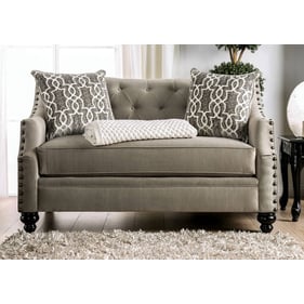 Furniture of America Ezrin Light Brown Loveseat