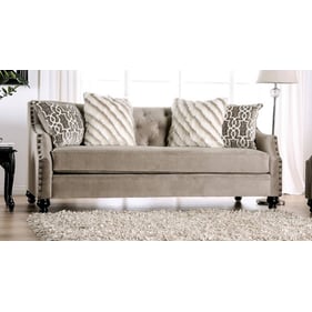 Furniture of America Ezrin Light Brown Sofa