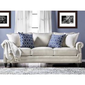 Furniture of America Giovanni Beige Blue Sofa