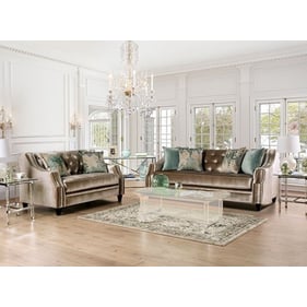 Furniture of America Elicia Silver 2pc Living Room Set