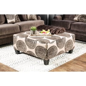 Furniture of America Bonaventura Brown Ottoman