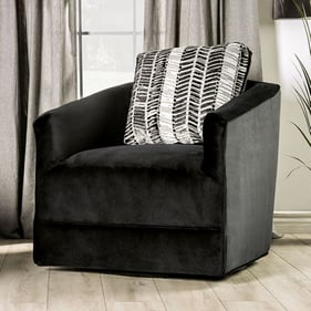 Furniture of America Modbury Black Swivel Chair