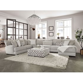 Furniture Of America Hermiston Gray Sectional With Ottoman