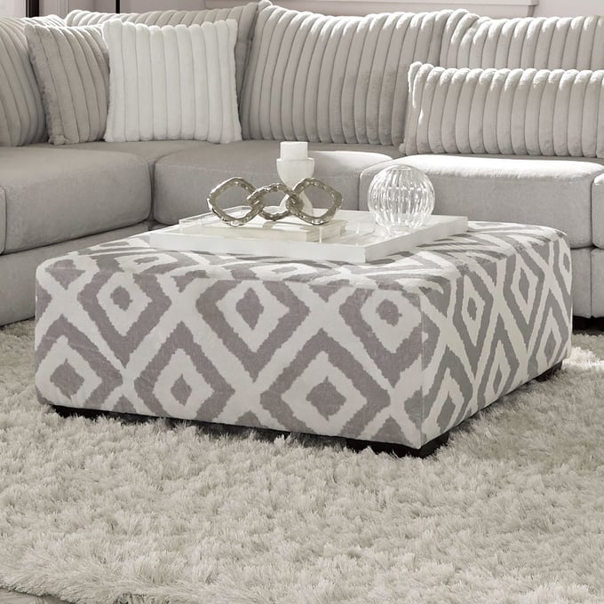 Furniture of America Hermiston Gray Ottoman FOA-SM5171-OT