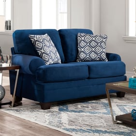 Furniture of America Waldstone Navy Loveseat