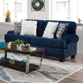 Furniture of America Waldstone Navy Sofa