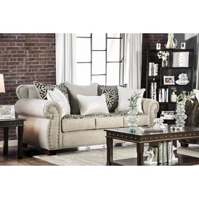 Furniture of America Sinatra Light Mocha Navy Champagne Sofa