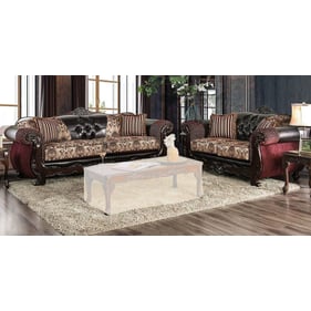 Furniture of America Quirino Burgundy 2pc Living Room Set