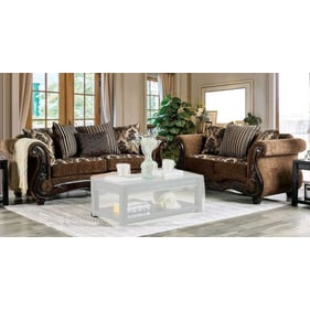 Furniture of America Tilde Brown Dark Walnut 2pc Living Room Set