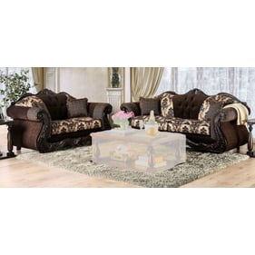 Furniture of America Ronja Dark Brown 2pc Living Room Set