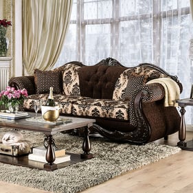 Furniture of America Ronja Dark Brown Sofa