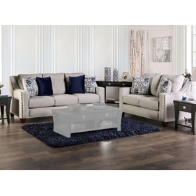 Furniture Of America Stickney Light Gray Navy 2pc Living Room Set