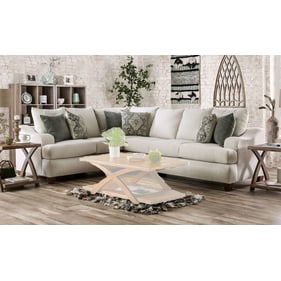 Furniture of America Paddington Beige Sage Green Sectional