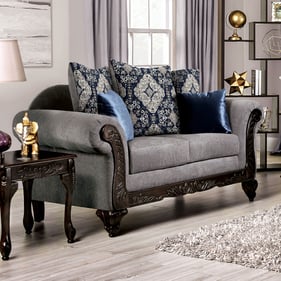 Furniture of America Gustavo Gray Walnut Loveseat