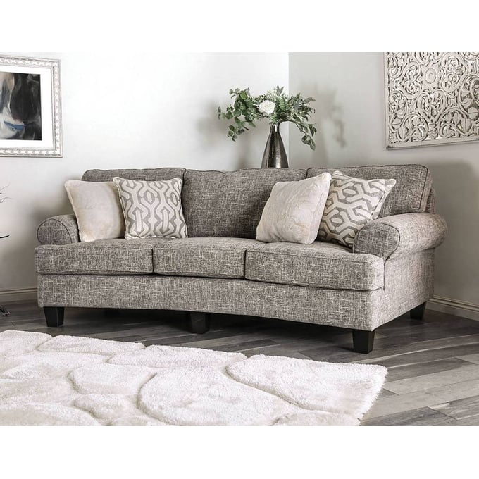 Furniture of America Pierpont Gray Sofa FOA-SM8012-SF