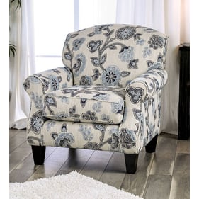 Furniture of America Nash Ivory Floral Chair