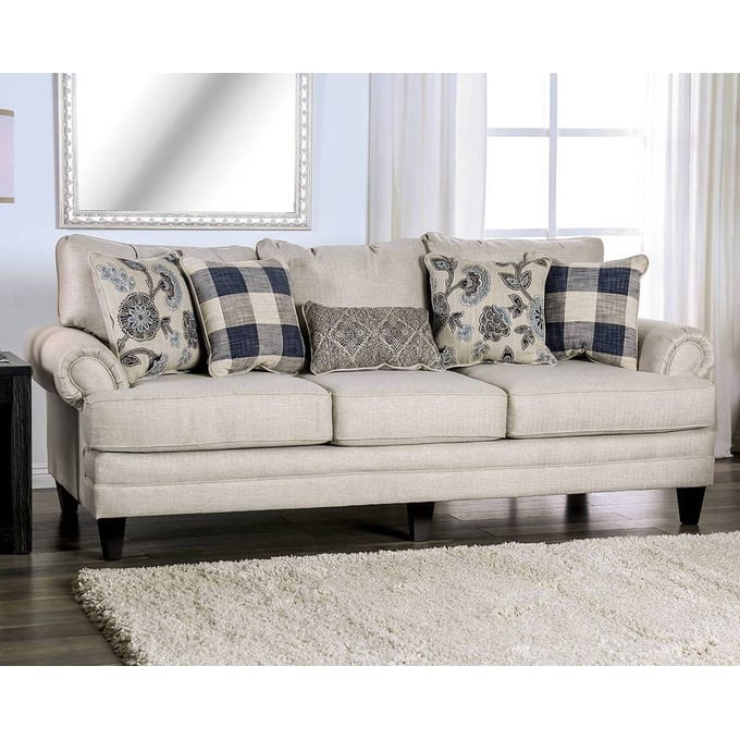 Furniture of America Nash Ivory Sofa FOA-SM8101-SF