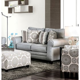 Furniture of America Misty Blue Gray Loveseat