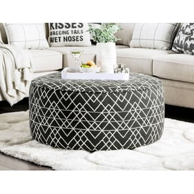 Furniture of America Patricia Black Ottoman