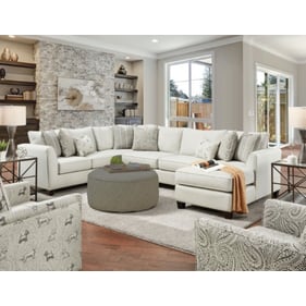 Furniture of America Pocklington Ivory Sectional