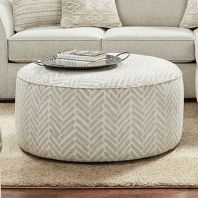 Furniture of America Saltney Ivory Ottoman