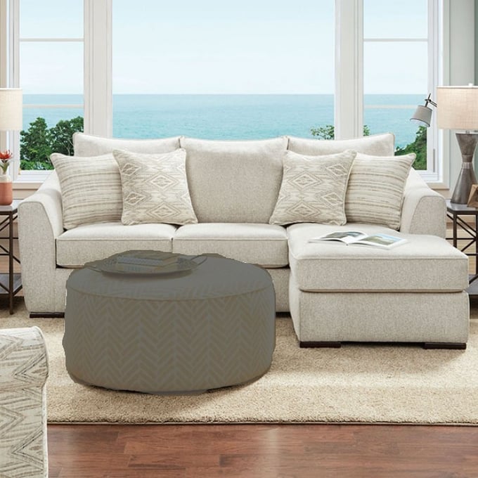 Furniture of America Saltney Ivory Sectional FOA-SM8192