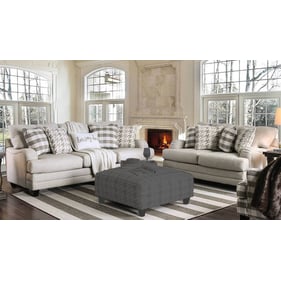 Furniture of America Christine Light Gray 2pc Living Room Set