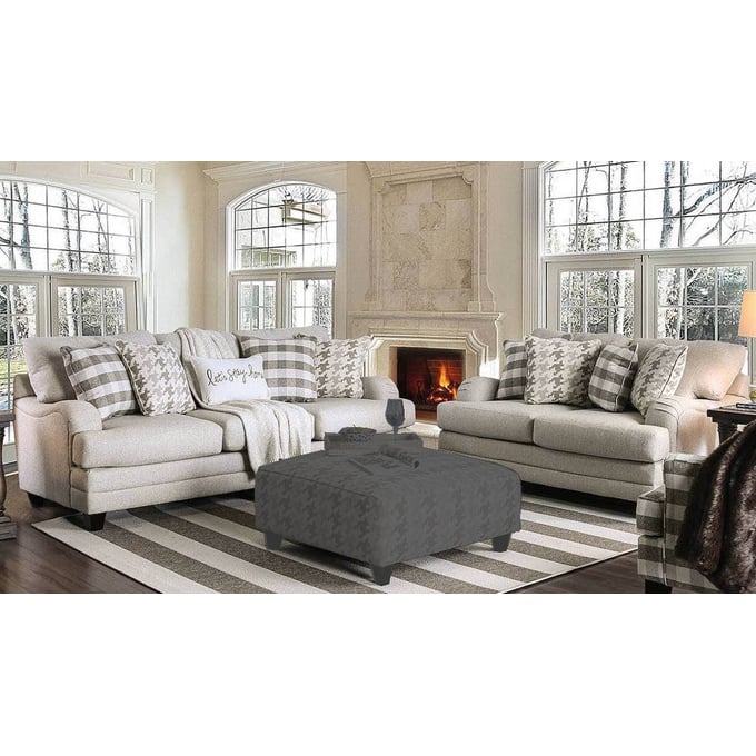 Furniture of America Christine Light Gray 2pc Living Room Set FOA-SM8280-2PC