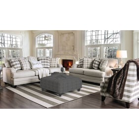 Furniture of America Christine Light Gray 3pc Living Room Set