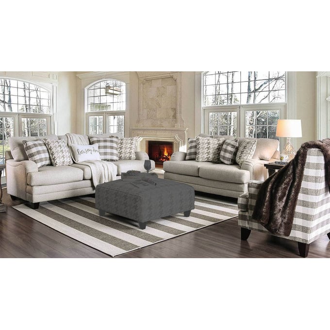 Furniture of America Christine Light Gray 3pc Living Room Set FOA-SM8280-3PC