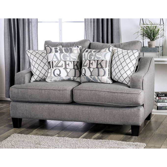 Furniture of America Verne Bluish Gray Loveseat FOA-SM8330-LV