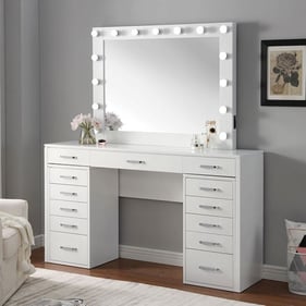 Furniture of America Aphrodite White Vanity Set