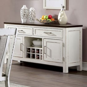 Furniture of America Halsey White Dark Walnut Server