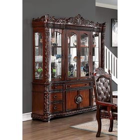 Furniture of America Canyonville Brown Cherry Hutch and Buffet