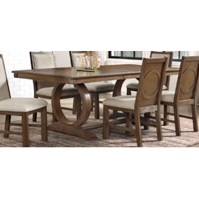 Furniture of America Monclova Rustic Oak Beige Dining Table