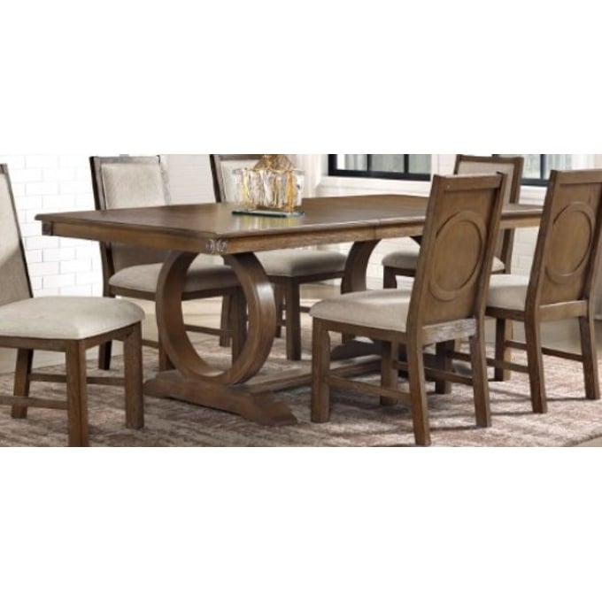 Furniture of America Monclova Rustic Oak Beige Dining Table FOA-CM3249A-T-TABLE