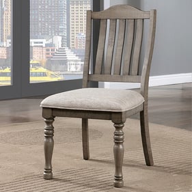 2 Furniture of America Newcastle Antique Gray Side Chairs