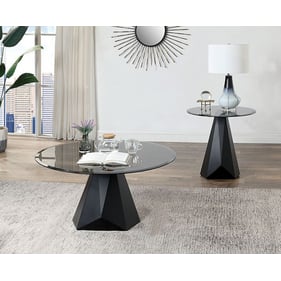 Furniture Of America Bishop Black Gray 3pc Coffee Table Set