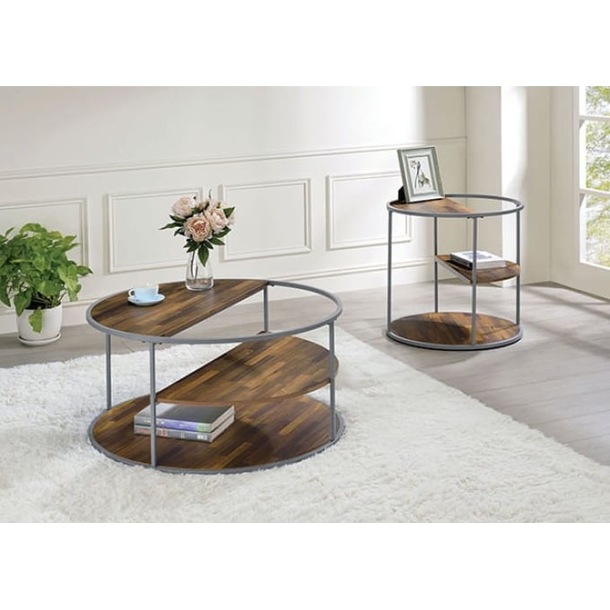 Furniture of America Orrin Gray Walnut 3pc Coffee Table Set FOA-CM4396GY-OCT-S1