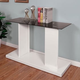 Furniture of America Mannedorf Black White Sofa Table