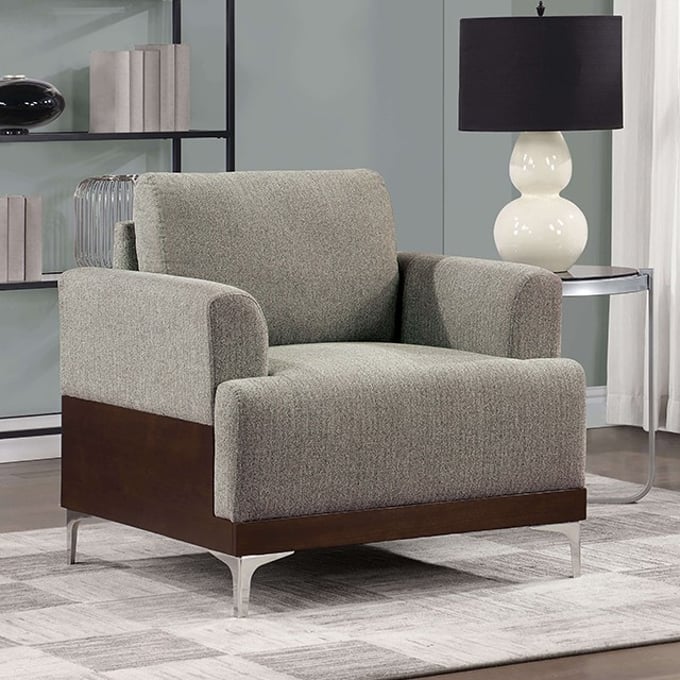 Furniture of America Vallarta Gray Walnut Chair FOA-CM6458GY-CH