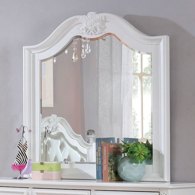 Furniture Of America Belva White Mirror FOA-CM7174M