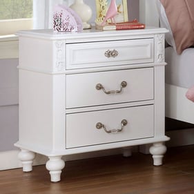 Furniture Of America Belva White USB Outlet Night Stand