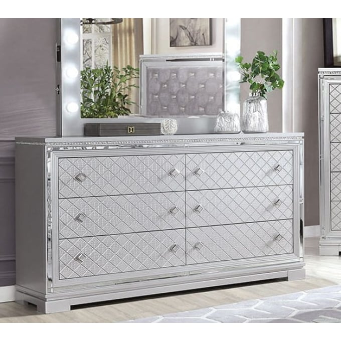 Furniture of America Belleterre Silver Dresser FOA-CM7518D