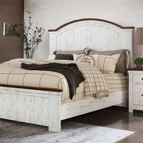 Furniture of America Alyson White Walnut King Bed