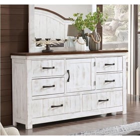 Furniture of America Alyson White Walnut Dresser