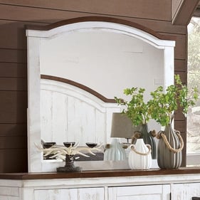 Furniture of America Alyson White Walnut Mirror