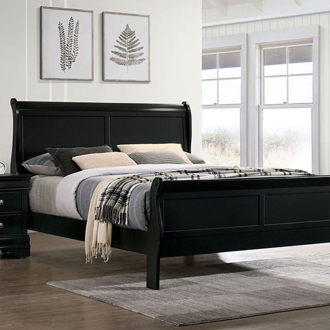 Acme Louis Philippe III Black Twin Bed