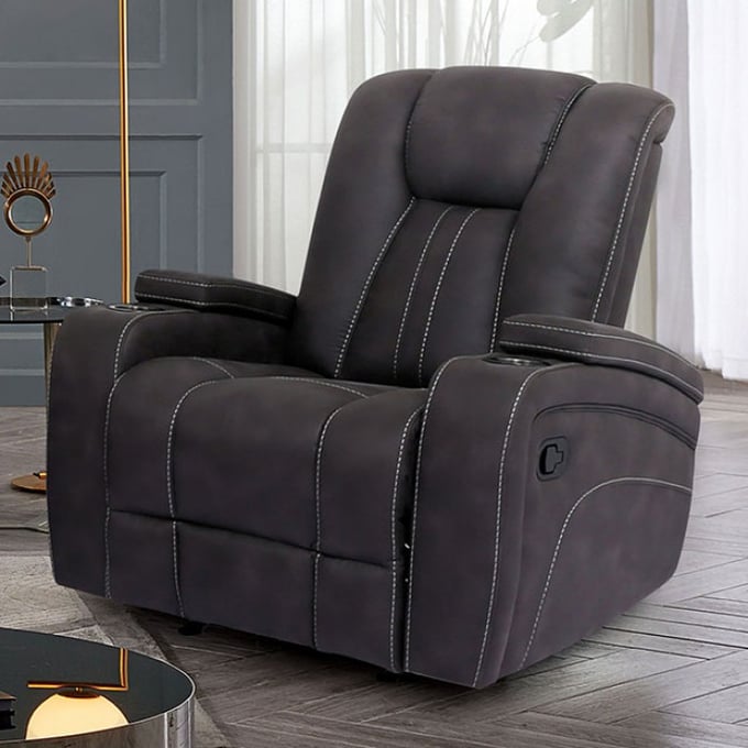 Furniture Of America Amirah Dark Gray Glider Recliner FOA-CM9903-CH