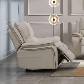 Furniture of America Henricus Beige Glider Recliner